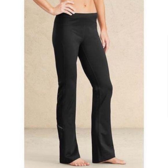 Athleta Runabout Wide Leg Flare Yoga Sporty Gym Pants Stretch Black Size Medium - Picture 3 of 10